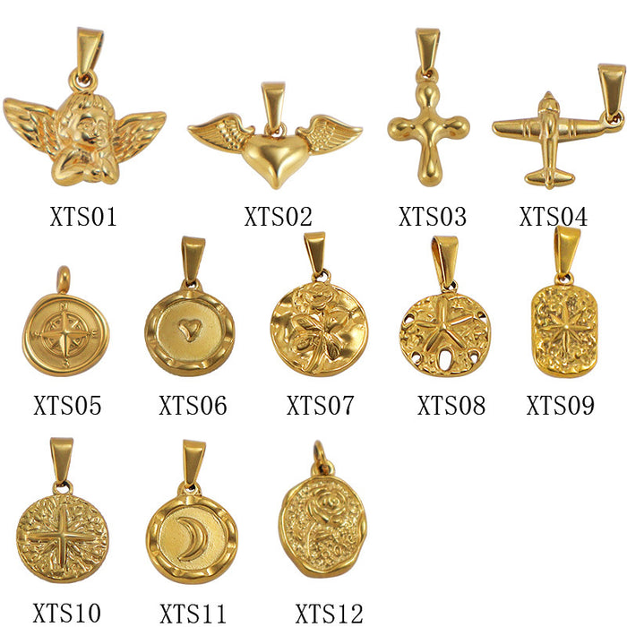 Wholesale Stainless Steel Single Pendant Gold Plated