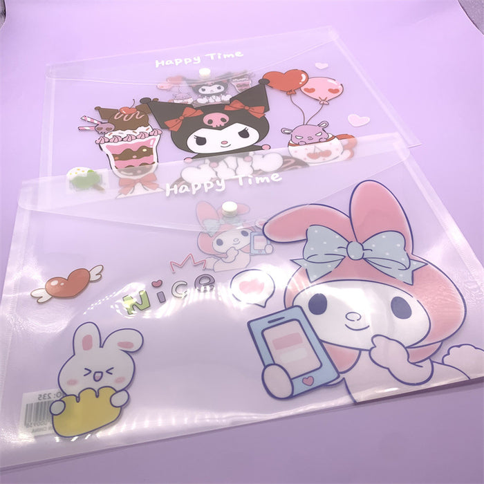 Wholesale Transparent Snap Snap File Bag A4 Material Test Paper File Bag (S) JDC-FB-YunL001