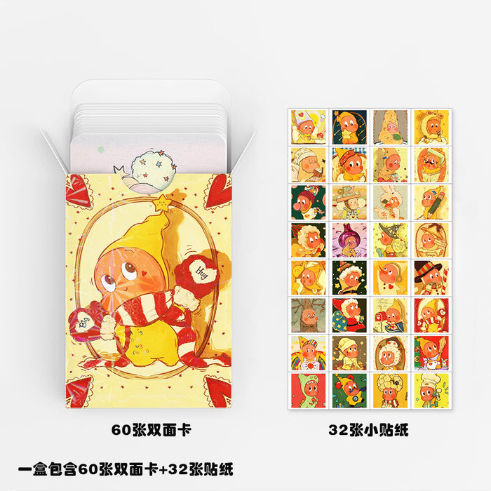Wholesale 92 Small Cute Cartoon Stickers Collection Photo Double-Sided Lomo Cards
