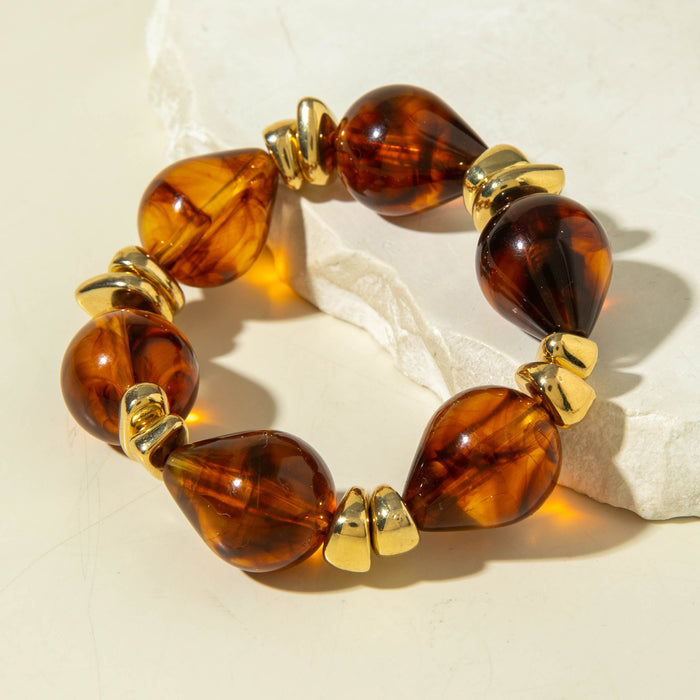 Wholesale Acrylic Beaded Bracelet Retro Ethnic Pattern Women' s Jewelry Gift MOQ≥2