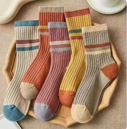 Wholesale Men's and women's mid length socks, sweat absorbing, trendy, breathable, basketball socks, sports long socks