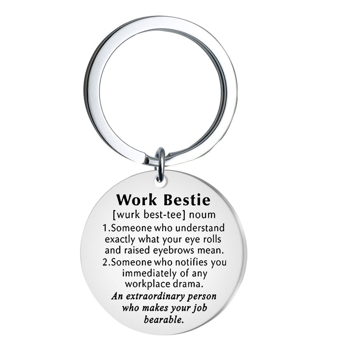 Wholesale Stainless steel keychain engraved gift