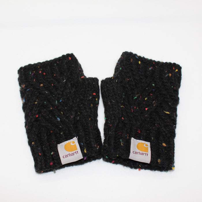 Wholesale Autumn and Winter Wool Balls Wool Knitted Hat Fingerless Gloves 2 Pieces JDC-FH-QingCL006