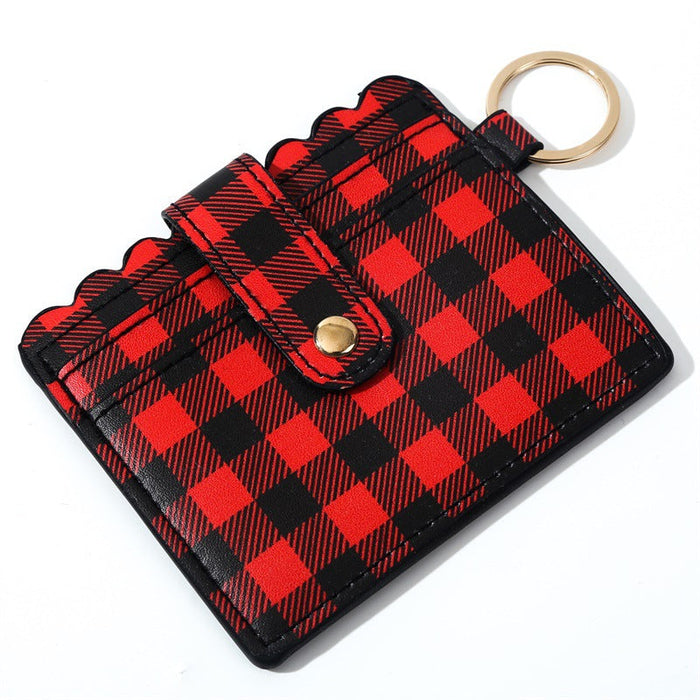 Wholesale PU Leather Card Holder Keychain JDC-KC-JinHan001