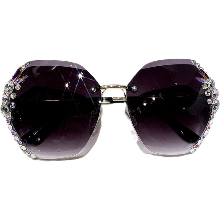 Wholesale Rhinestone UV Protection PC Sunglasses JDC-SG-MNY004