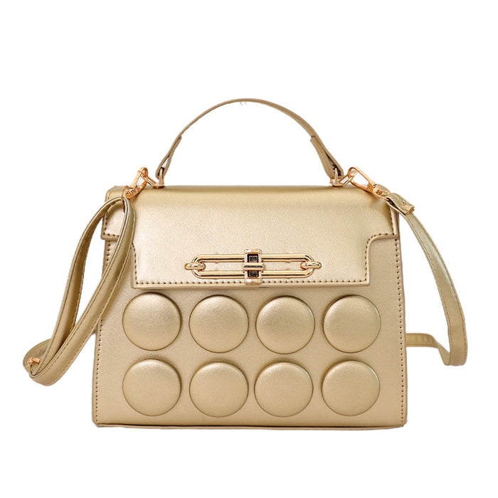 Wholesale Small Pu Handbag with Sewing Thread Design for Daily Matching Fashion Accessory