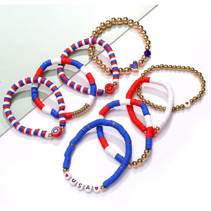 Wholesale Women's 8-piece soft ceramic stackable bracelet set accessories