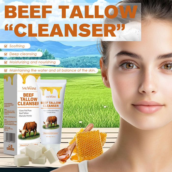 Wholesale Cow fat facial cleanser 100g mild cleansing and brightening skin tone facial cleanser