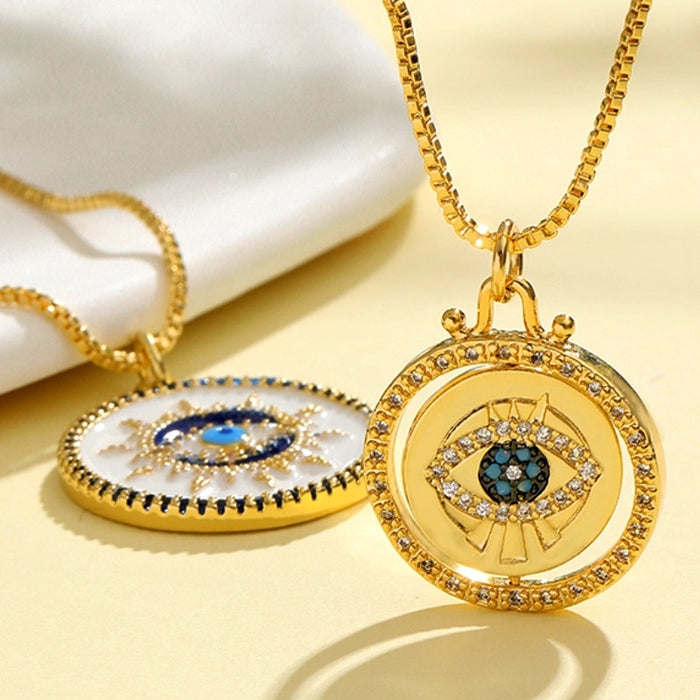 Wholesale Evil Eye Necklace No Fading Women JDC-PT-YJ015