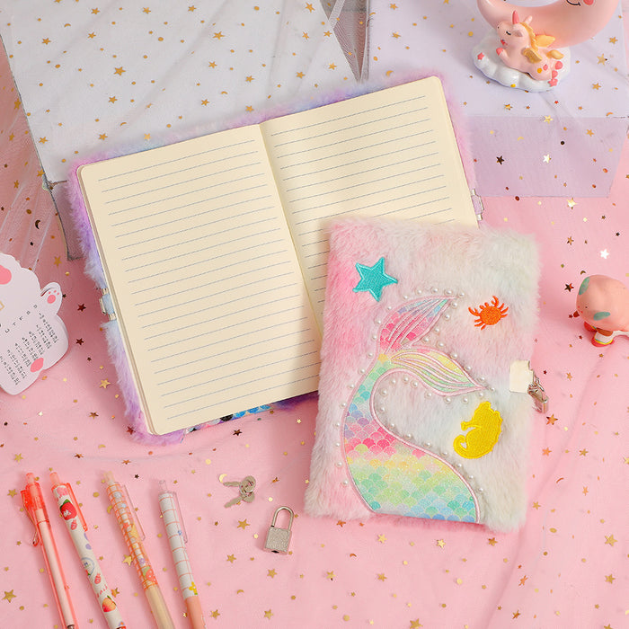 Wholesale Mermaid Tail Plush Notebook