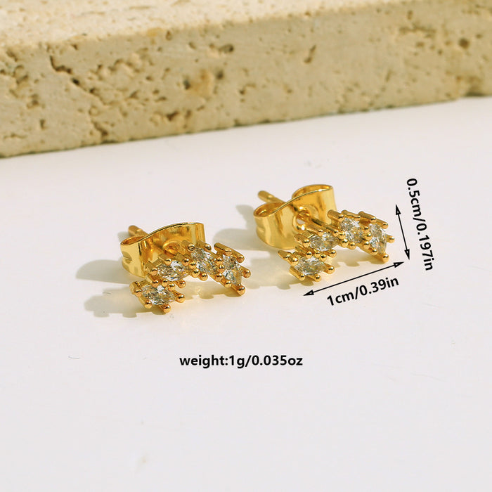 Wholesale Silver Needle Creative Diamond Earrings Simple Earrings High End