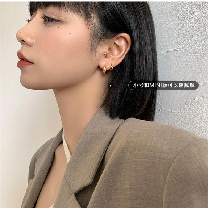 Wholesale Earrings, Silver Needles, Earrings, Women's Simple Earrings, Earrings, Bone Nails, High End Circles, Earrings