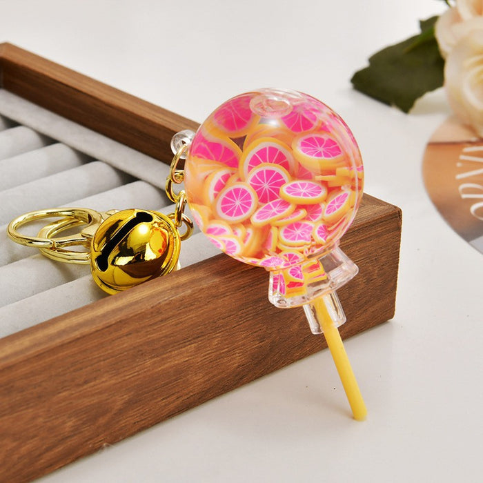 Wholesale Liquid Glitter Bottle &  Lollipop Acrylic Oil-Filled Keychain