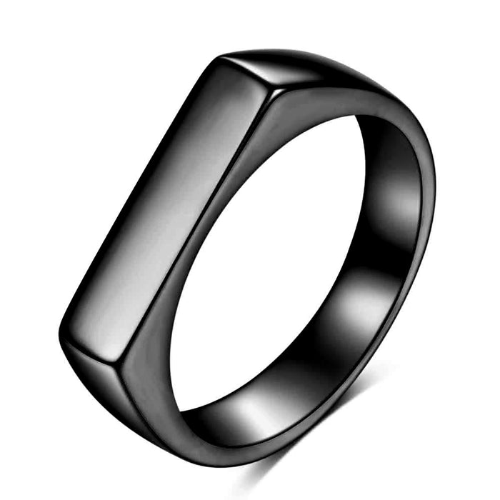 Wholesale  Casting Fashion Simple Versatile Elegant Small Long Glossy Stainless Steel Ring
