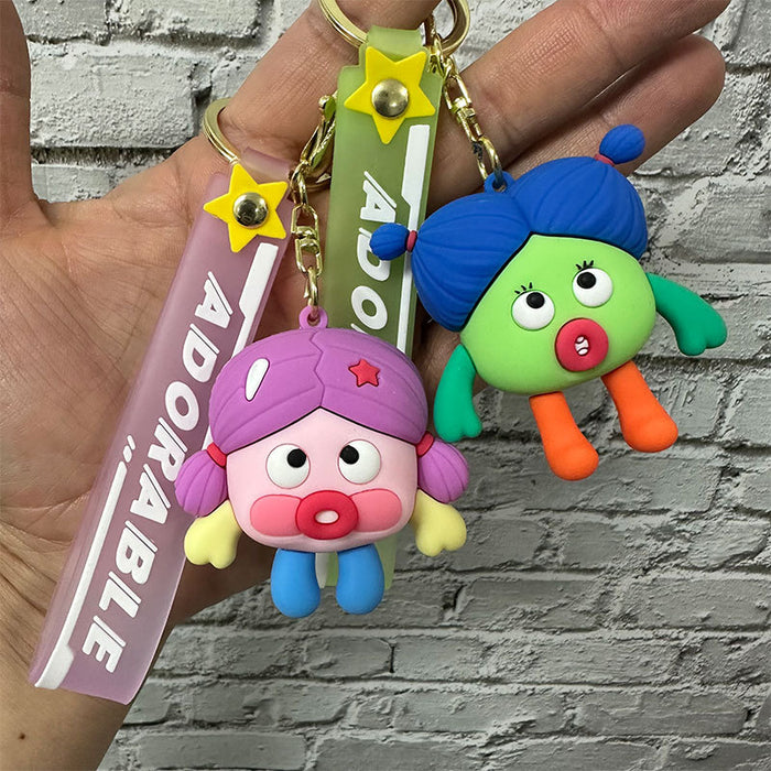 Wholesale PVC Cartoon Doll Keychain JDC-KC-XingS023