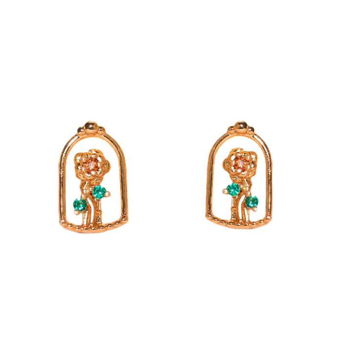 Wholesale  cartoon three-piece earrings suit zircon earrings