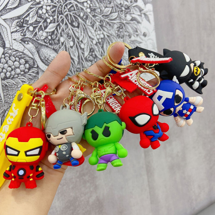 Wholesale Cartoon Car Keychain Men's and Women's Bag Silicone Key Chain Pendant