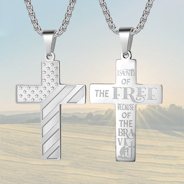 Wholesale Cross necklace stainless steel chain pendant
