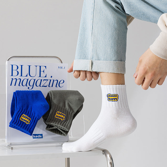 Wholesale Socks, solid color sports socks, sweat absorbing and odor proof trendy breathable socks