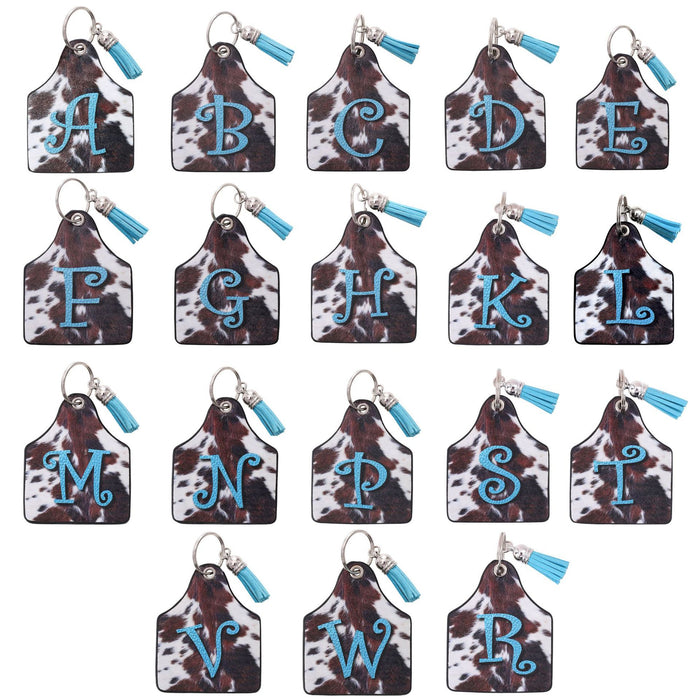 Wholesale Leather Western Style Cow Pattern Animal Keychain JDC-KC-YiTian004