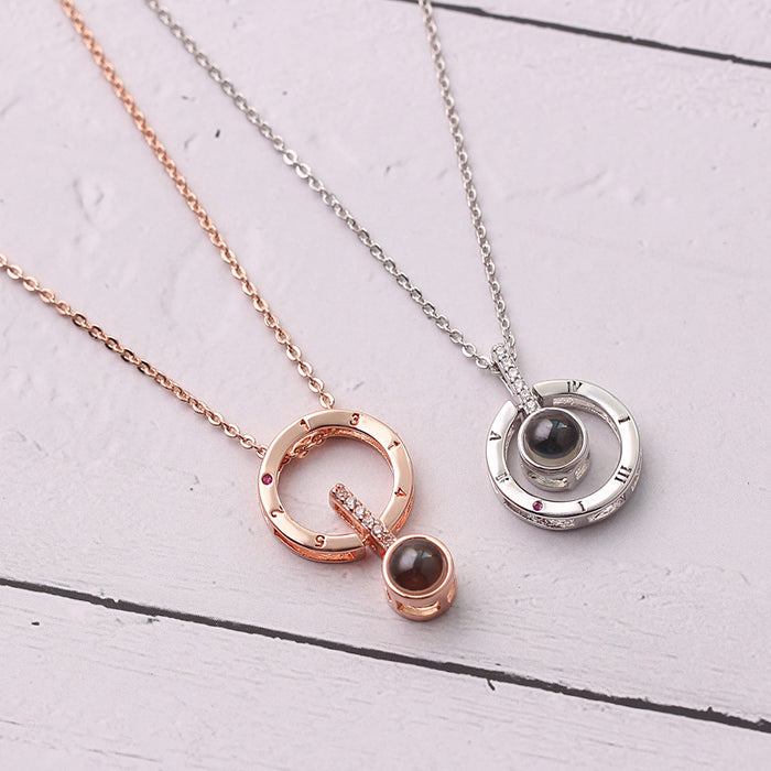 Wholesale One Hundred Languages I Love You Projection Couple Choker Necklace