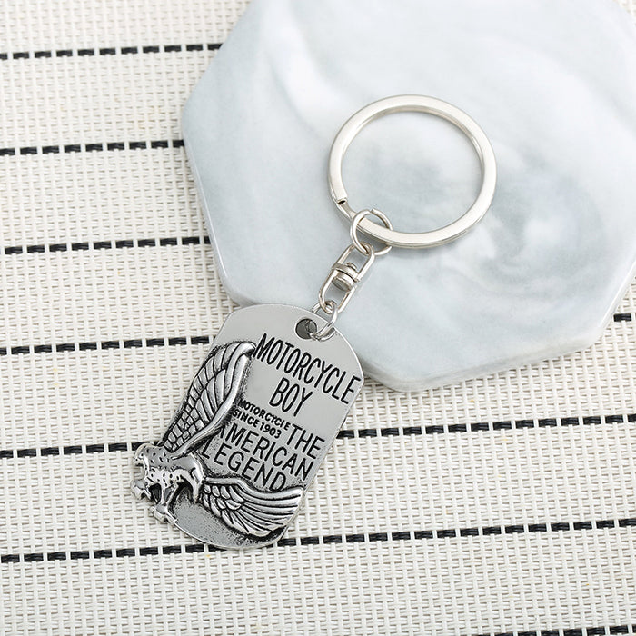 Wholesale Letter Eagle Stainless Steel Keychain JDC-KC-JinZ013