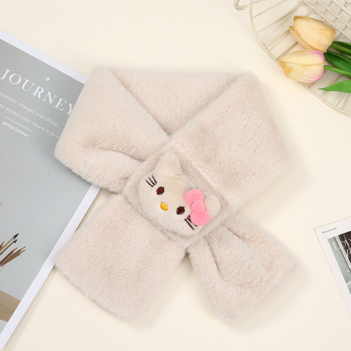 Wholesale Cute cartoon plush children' s scarf