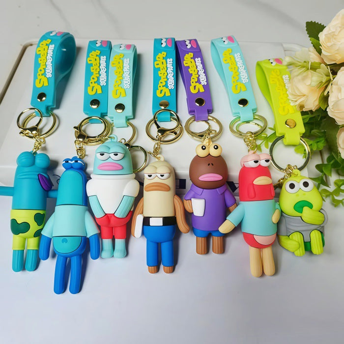Wholesale Metal Funny Fish Character Keychain for Bag Charm Car Key Accessory Stylish Decorative Gift MOQ≥2