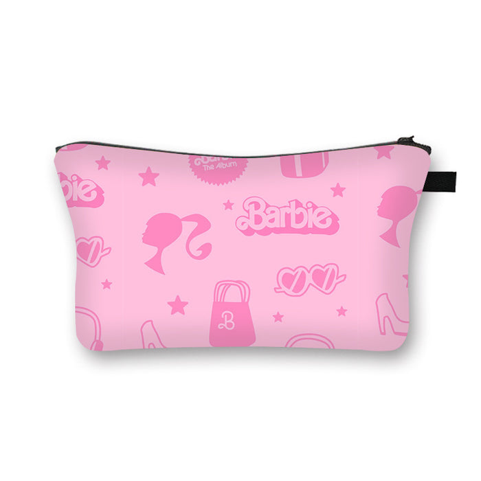 Wholesale Pink Princess Cosmetic Bag Kids Cosmetic Bag Portable Polyester Storage Bag JDC-CB-YiLan001