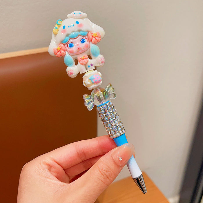 Wholesale Rhinestone Black Neutral Pen Cartoon Ballpoint Pen