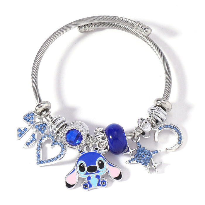 Wholesale Cute Cartoon Bracelet Stainless Steel Adjustable Women' s Fashion Jewelry Accessory for Daily Wear