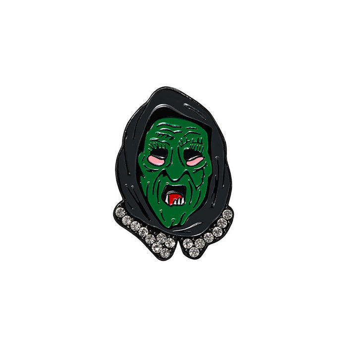 Wholesale Stylish Brooch Pin Cute Ghost Pumpkin Design Alloy Enamel Badge For Bag Charm And Office Decor