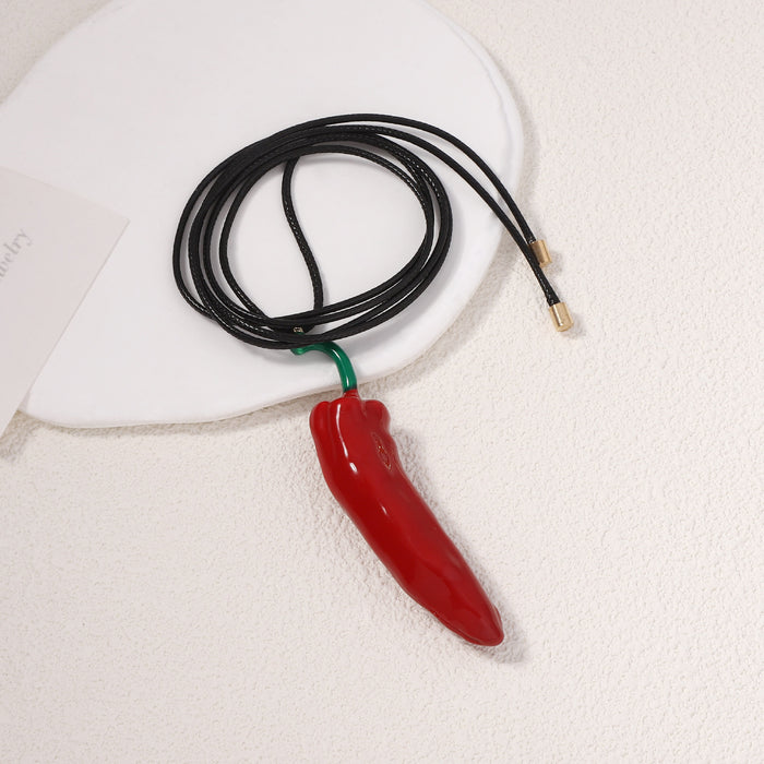 Wholesale pepper personality alloy enamel simulation fruit and vegetable pendant