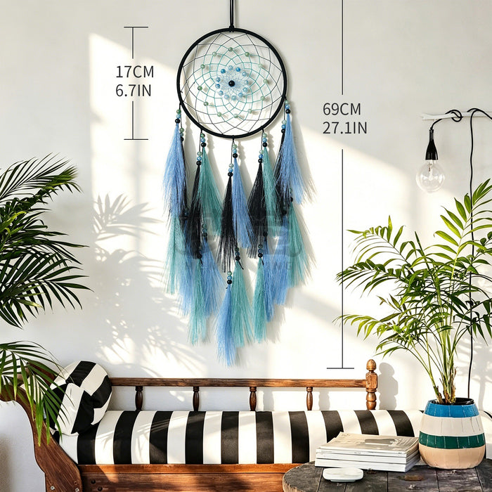 Wholesale Minimalist Dreamcatcher Hanging Decor Hand Knitted Feather Wind Chime MOQ≥2