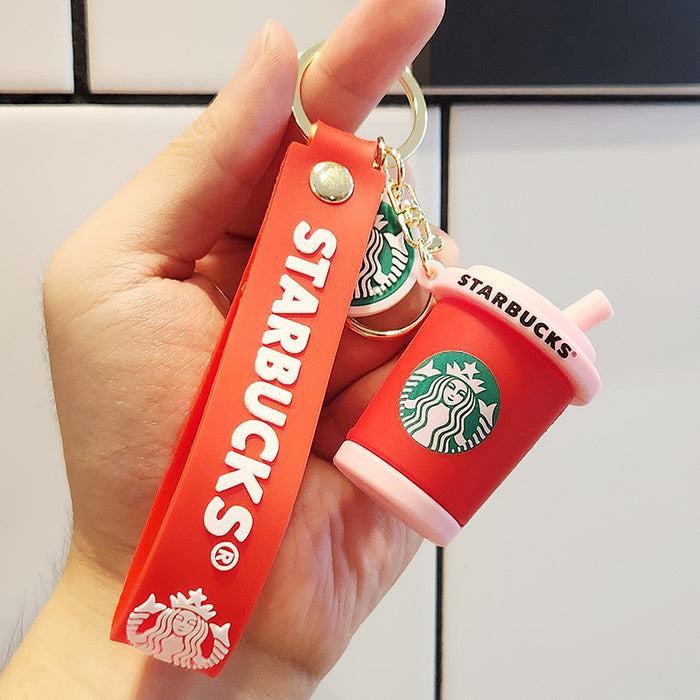 Wholesale Creative Starbucks Milk Tea Cup Keychain JDC-KC-HanC002