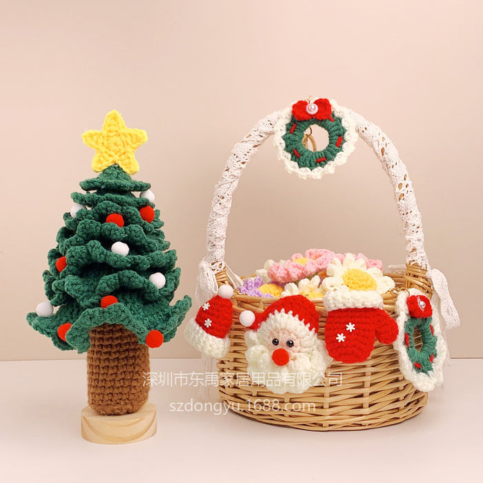 Wholesale Christmas Elements Hand Knitted Wool Keychains JDC-KC-DongY001