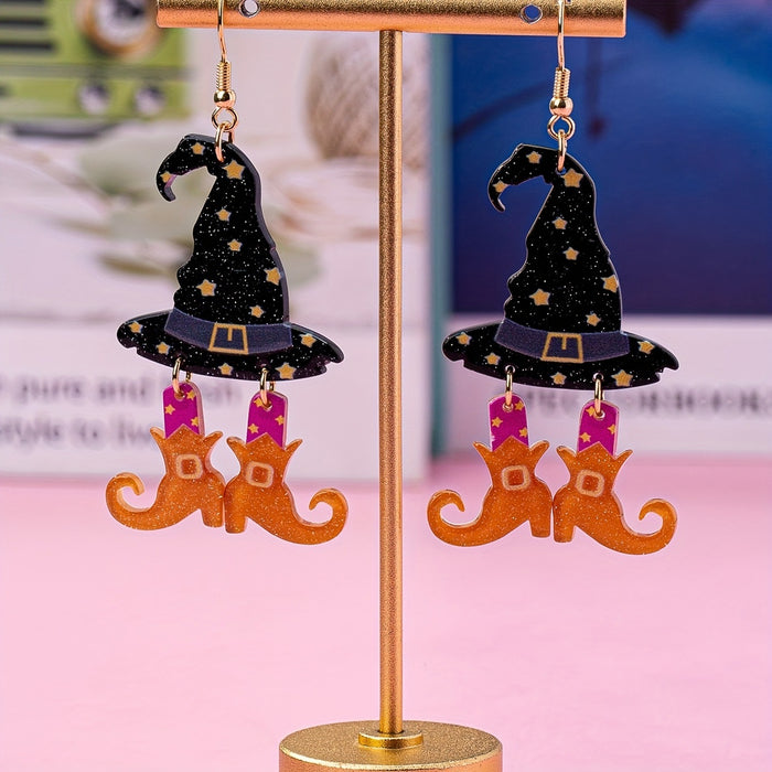 Wholesale Party Wear  Witch Acrylic Earrings Jewelry Accessory For Resale