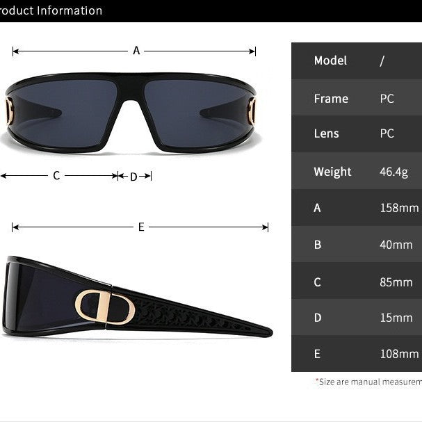 Wholesale New headband sunglasses with high-end feel, internet celebrity fashion, photo taking, concave design, sunglasses with anti purple thread