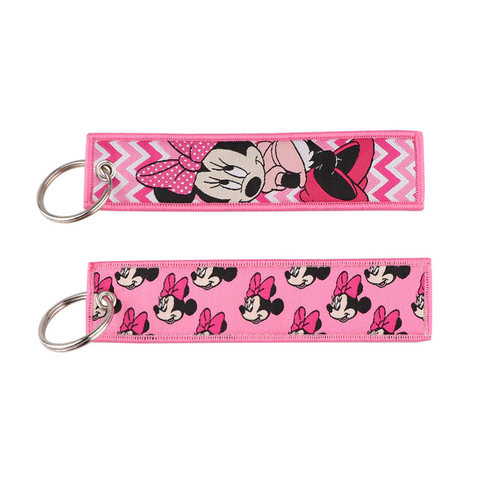 Wholesale Cartoon Cute Capybara Animal Woven Label Lanyard Keychain JDC-KC-KKX005