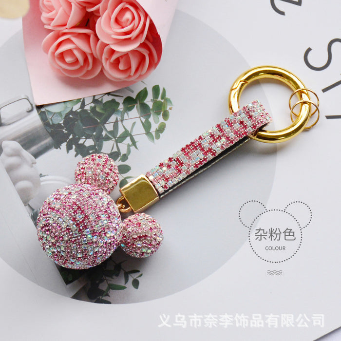 Wholesale Diamond Keychain Cute Cartoon Pendant JDC-KC-NaiLi001