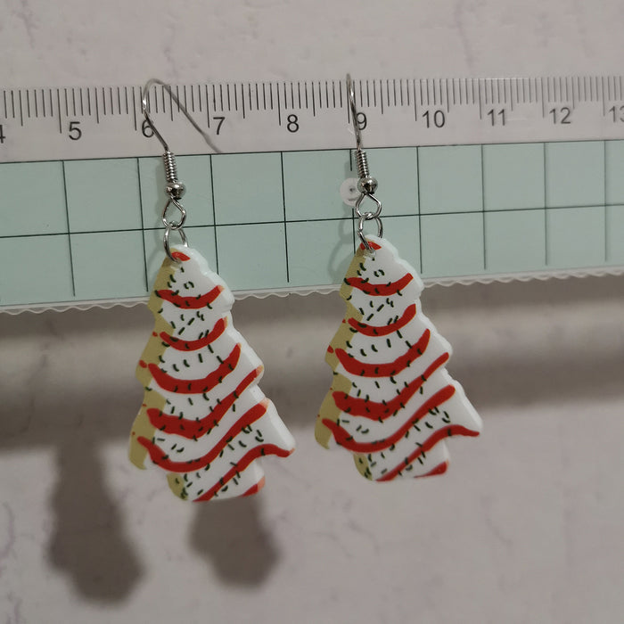 Wholesale Christmas tree earrings love acrylic earrings