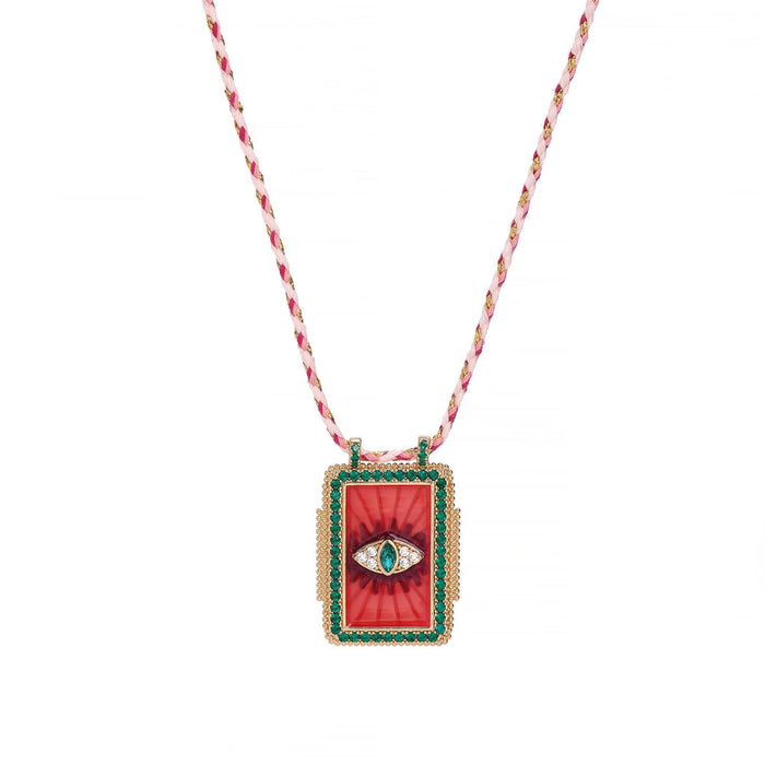 Wholesale Retro Tarot Card Pendant Necklace Sun Moon Star Planet Copper Gem Jewelry Chic Boutique Resale