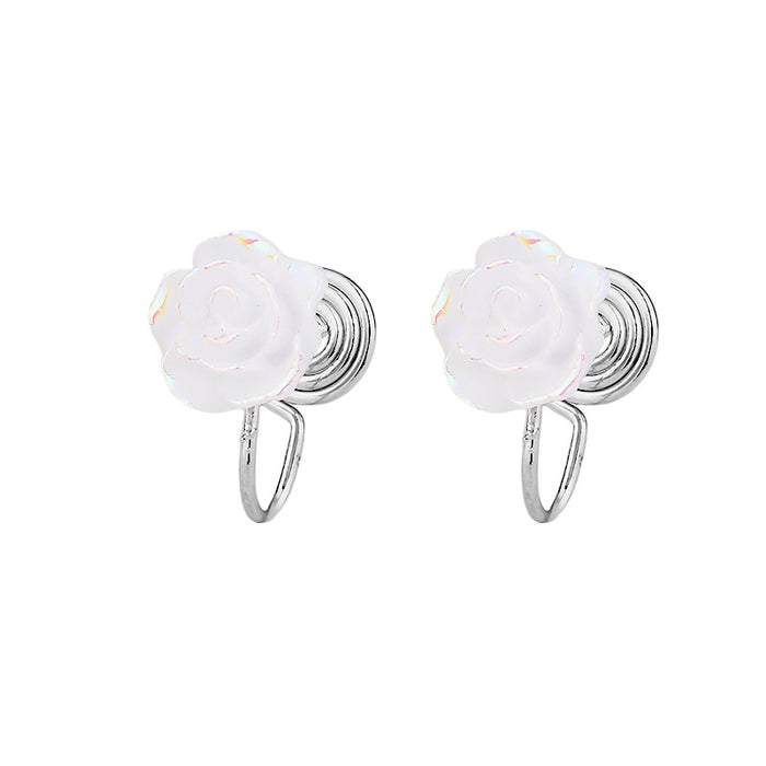 Wholesale Three dimensional rose earrings with retro and niche design, personalized earrings