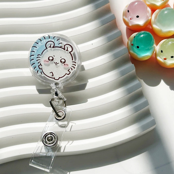 Wholesale Cute student retractable name tag clip Badge Reels