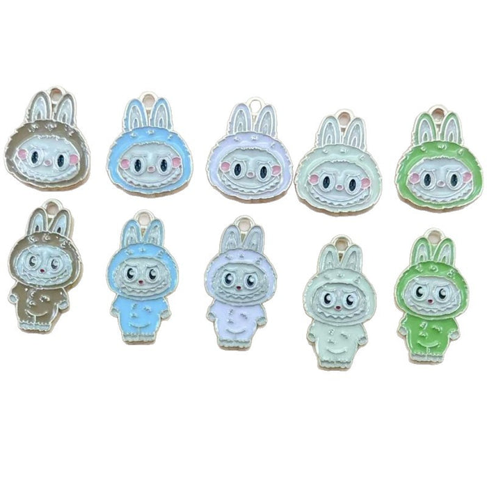 Wholesale 10pcs Anime Alloy Oil Drip DIY Earrings,  Bracelet,  Keychain,  Pendant