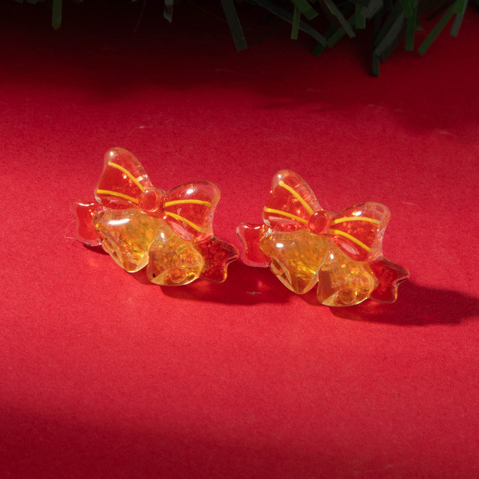 Wholesale Electroplated Resin Christmas Stud Earrings Snowman Santa Tree Fashion Jewelry Accessory Gift MOQ≥2