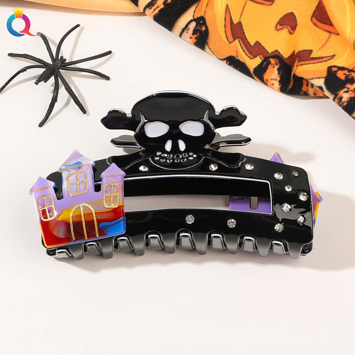 Wholesale Halloween Skull Ghost Shark Clip Acrylic Hairpin JDC-HC-Yiyue001