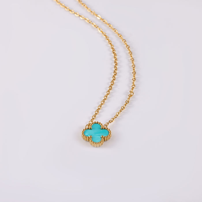 Wholesale Stainless Steel Four-Leaf Clover Collarbone Necklace