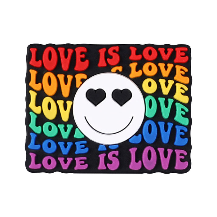 Wholesale 20pcs Rainbow Color Silicone Beads Phrases European and American Men' s and Women' s Jewelry Beaded Bracelets DIY English Glue Beads