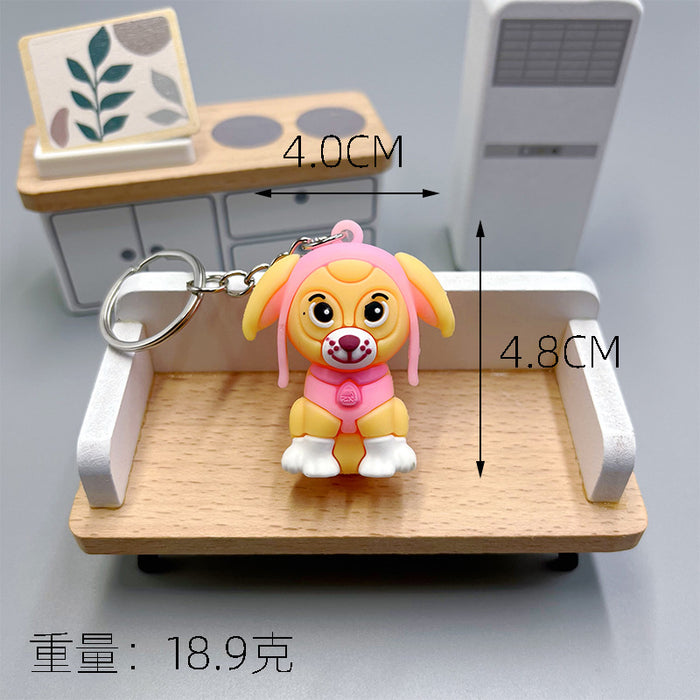 Wholesale Cartoon Cute Puppy PVC Soft Glue Keychains JDC-KC-Wenma003